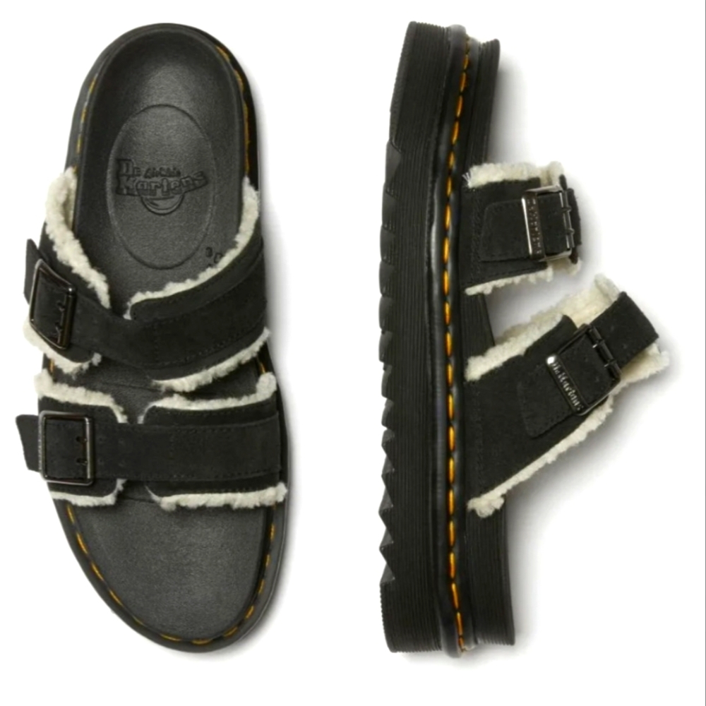 DR MARTIN MYLES FAUX FUR SANDALS NWT size 6